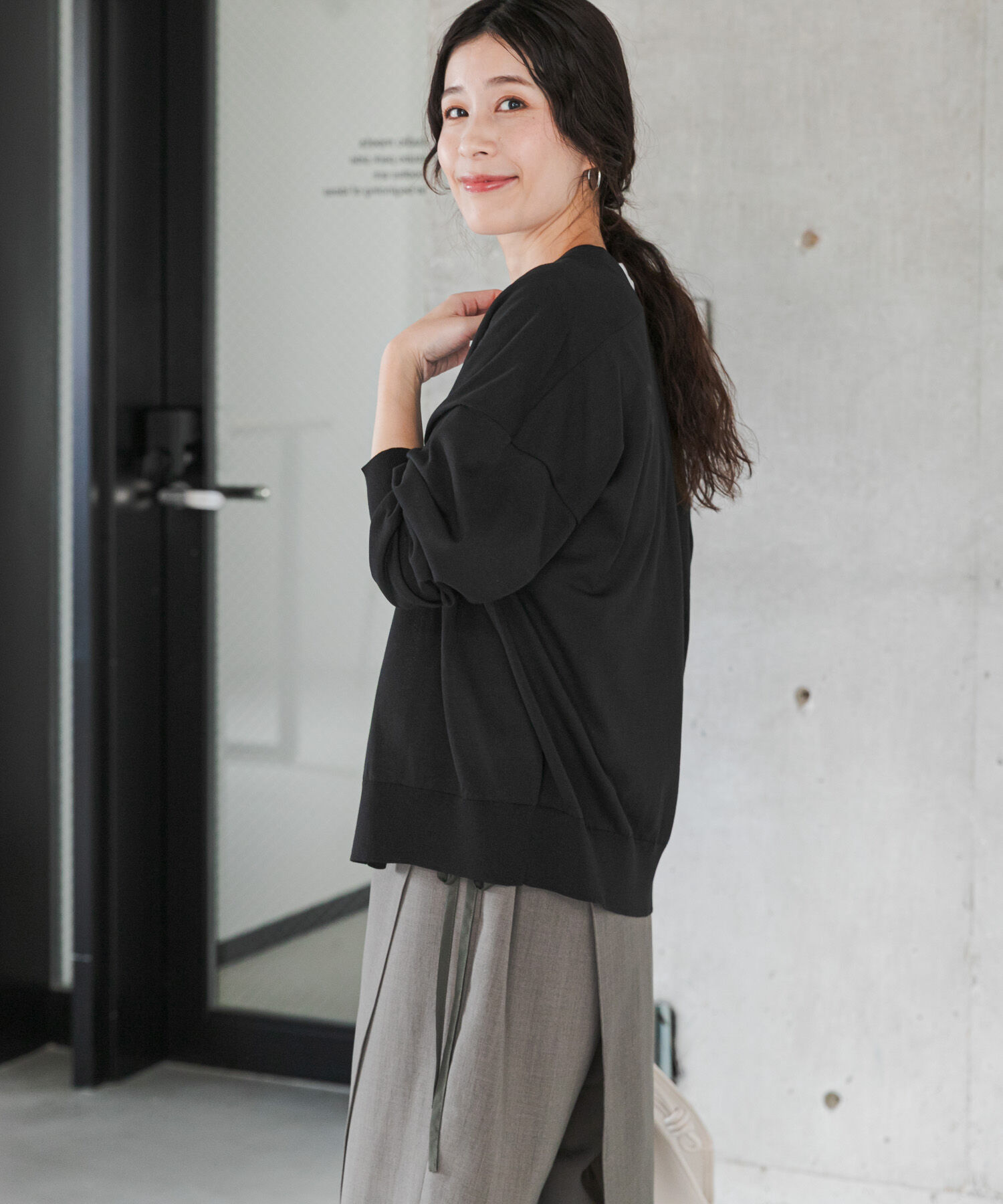 URBAN RESEARCH DOORS「『UR TECH』サマシェアニットカーディガン」|カーディガン|