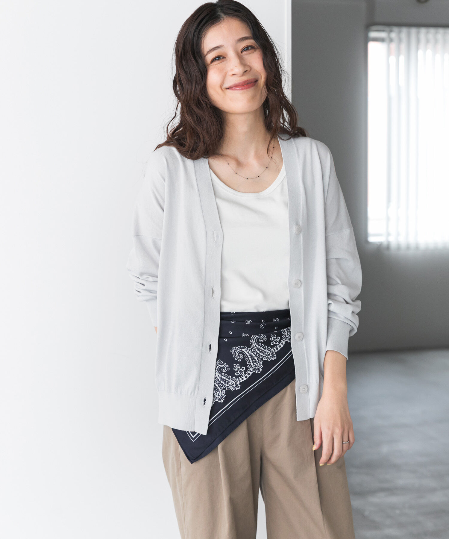 URBAN RESEARCH DOORS「『UR TECH』サマシェアニットカーディガン」|カーディガン|