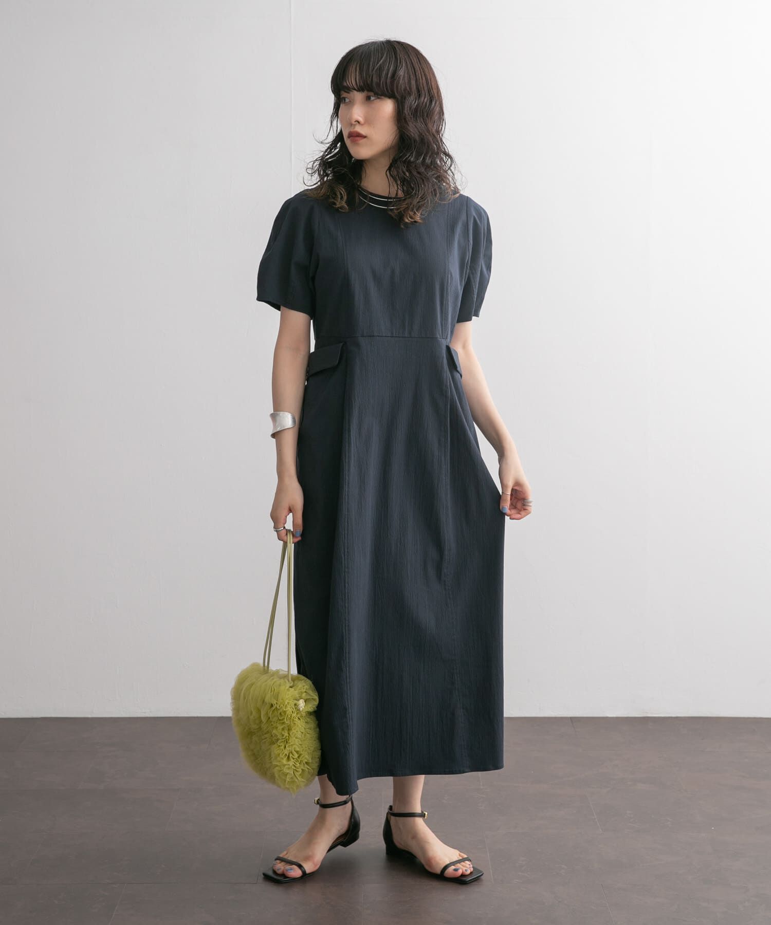  「サイドポケットコクーンワンピース」|ワンピース|