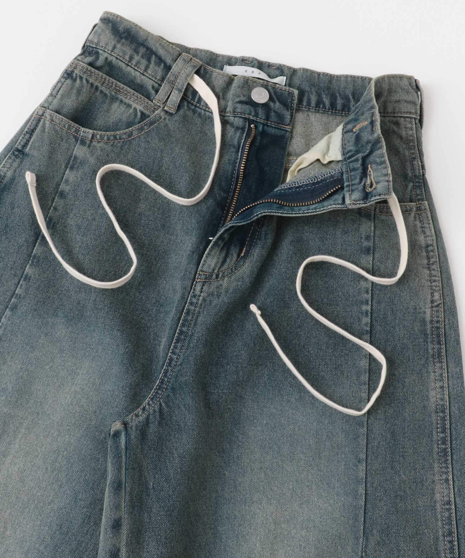  「『2サイズ展開』ドローストリングデニム」|デニム|