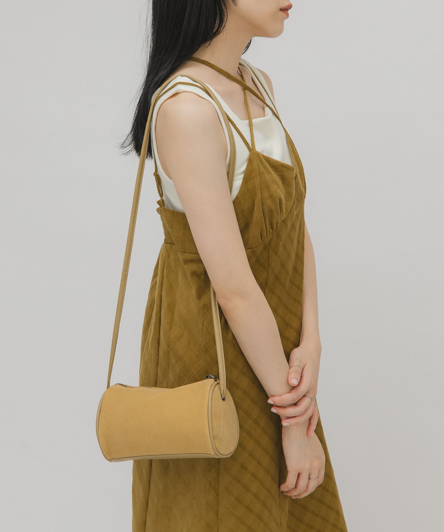  「ステッチデザインベロアミニBAG」|ショルダー・メッセンジャー|