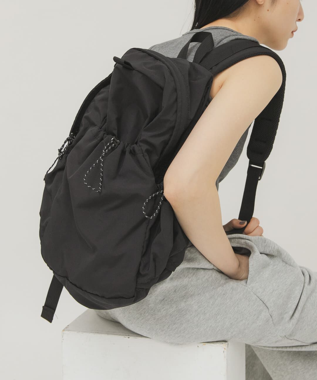  「アウトポケットナイロンバックパック」|その他|ブラック
