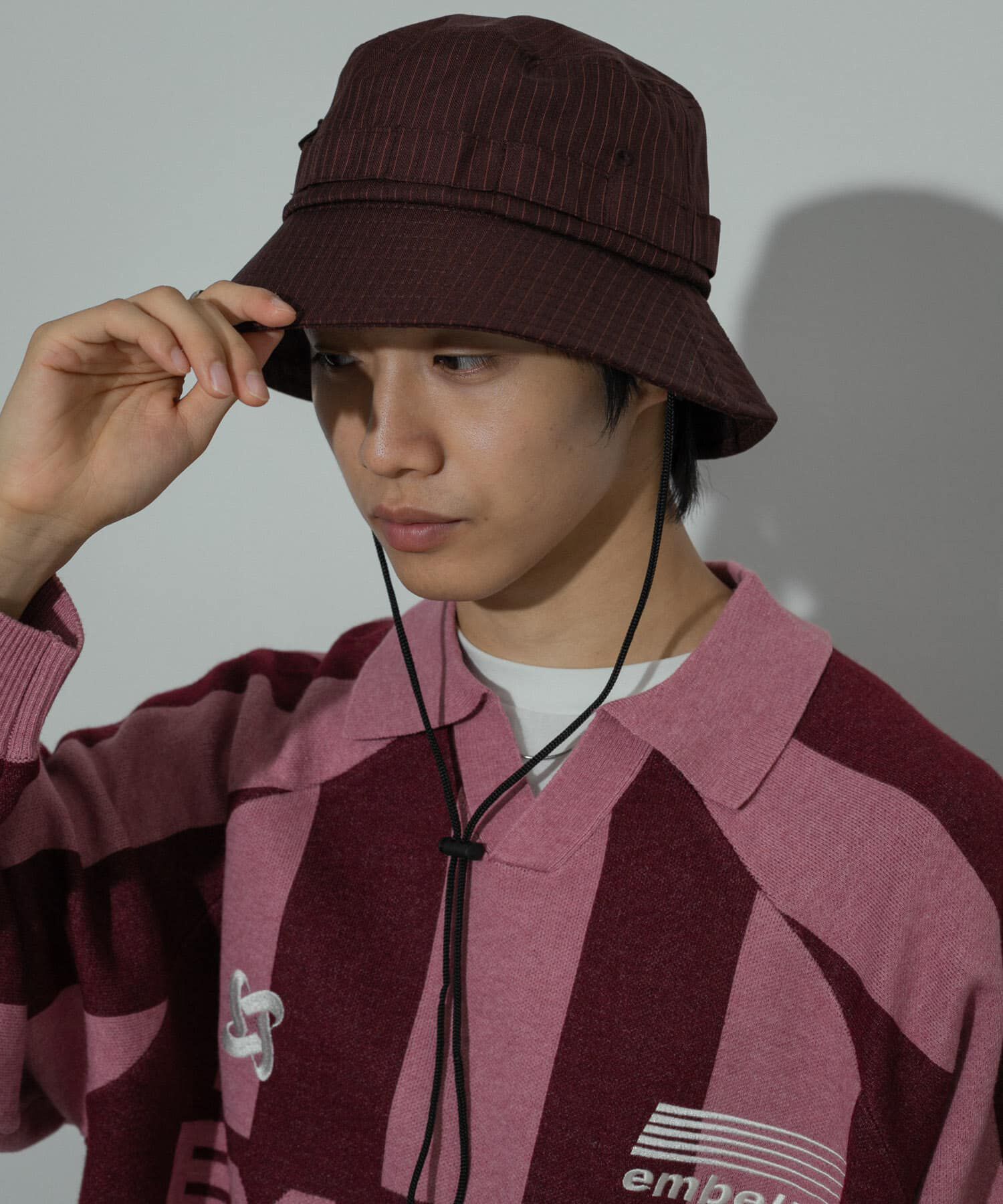 SENSE OF PLACE by URBAN RESEARCH「ストライプサファリハット」|ハット|オレンジ