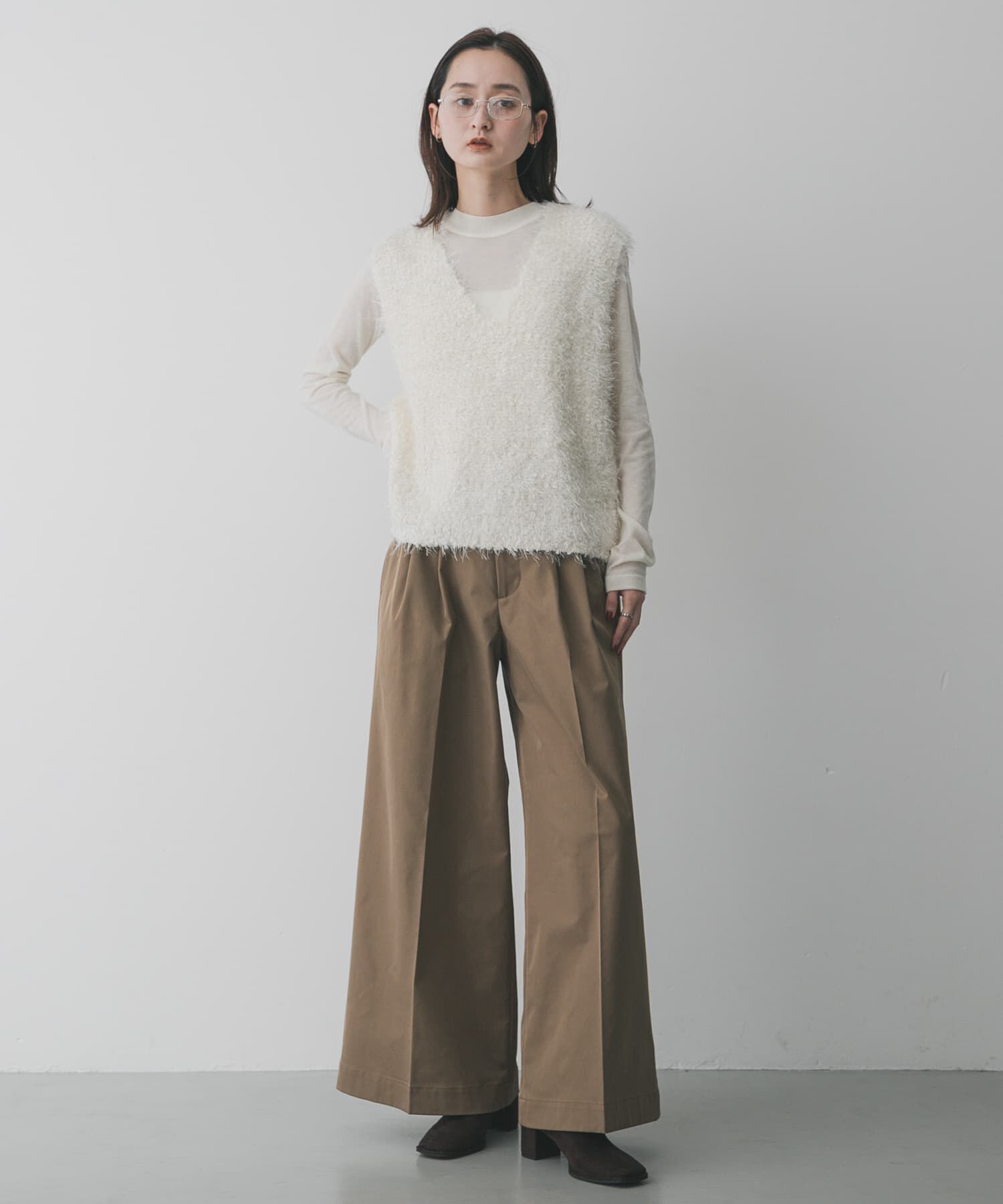 SENSE OF PLACE by URBAN RESEARCH「モールフェザーニットベスト」|ベスト・ジレ|