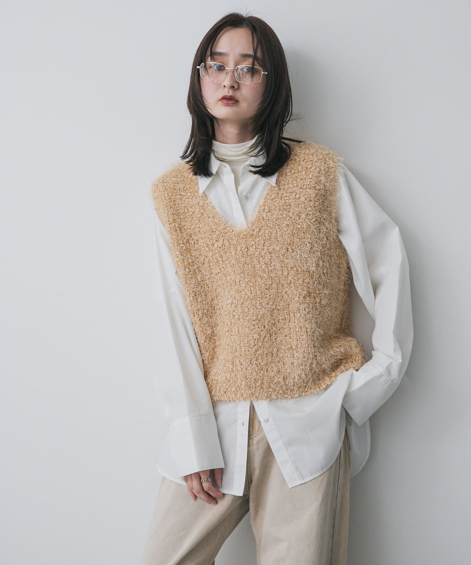 SENSE OF PLACE by URBAN RESEARCH「モールフェザーニットベスト」|ベスト・ジレ|