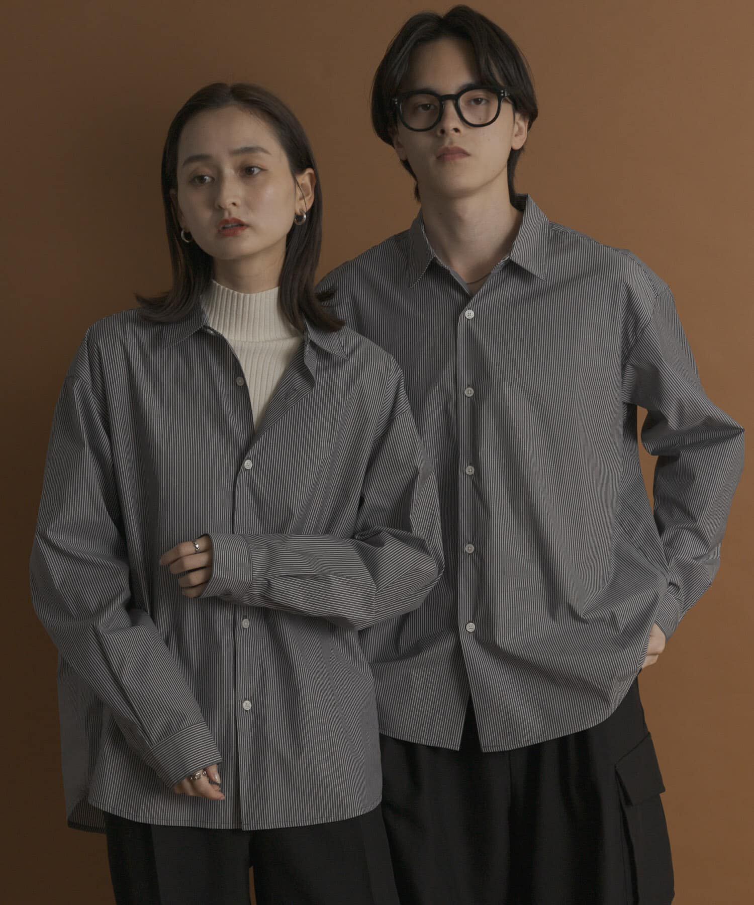 SENSE OF PLACE by URBAN RESEARCH「『WEB/一部店舗限定』コンフォートレギュラーカラーシャツ」|シャツ・ブラウス|ブラック系その他