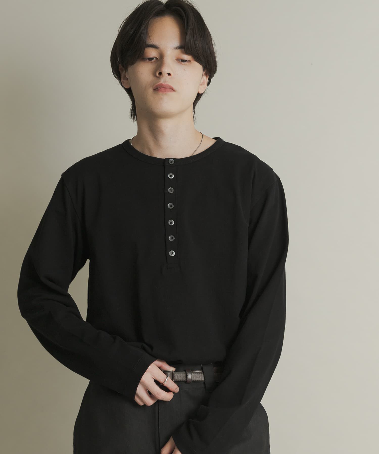 SENSE OF PLACE by URBAN RESEARCH「ヘンリーネックロングTシャツ」|Tシャツ・カットソー|