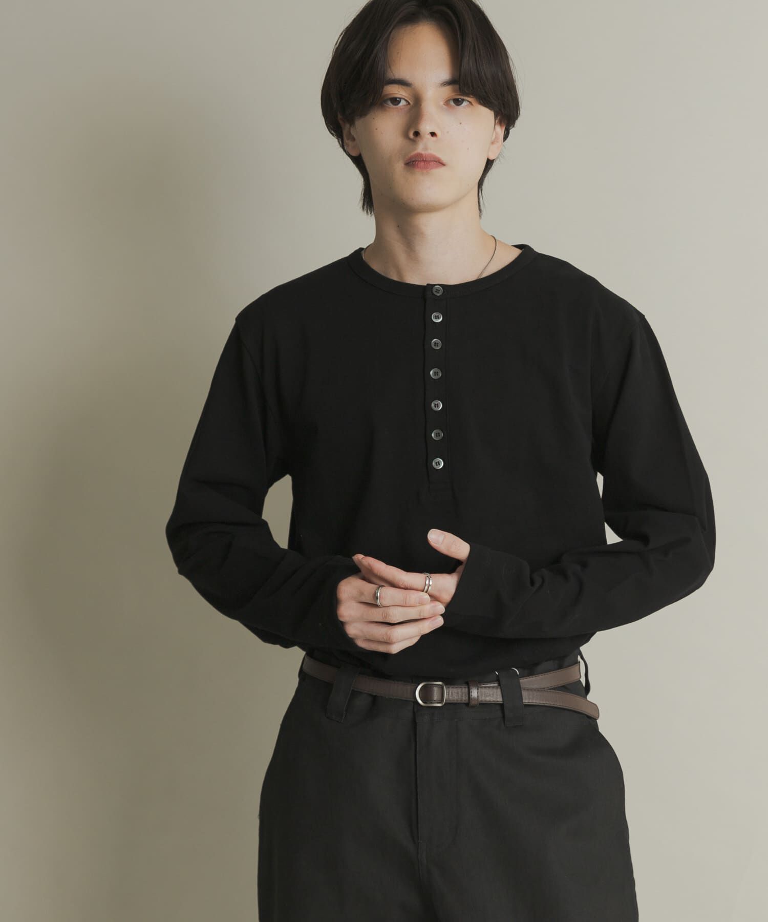 SENSE OF PLACE by URBAN RESEARCH「ヘンリーネックロングTシャツ」|Tシャツ・カットソー|