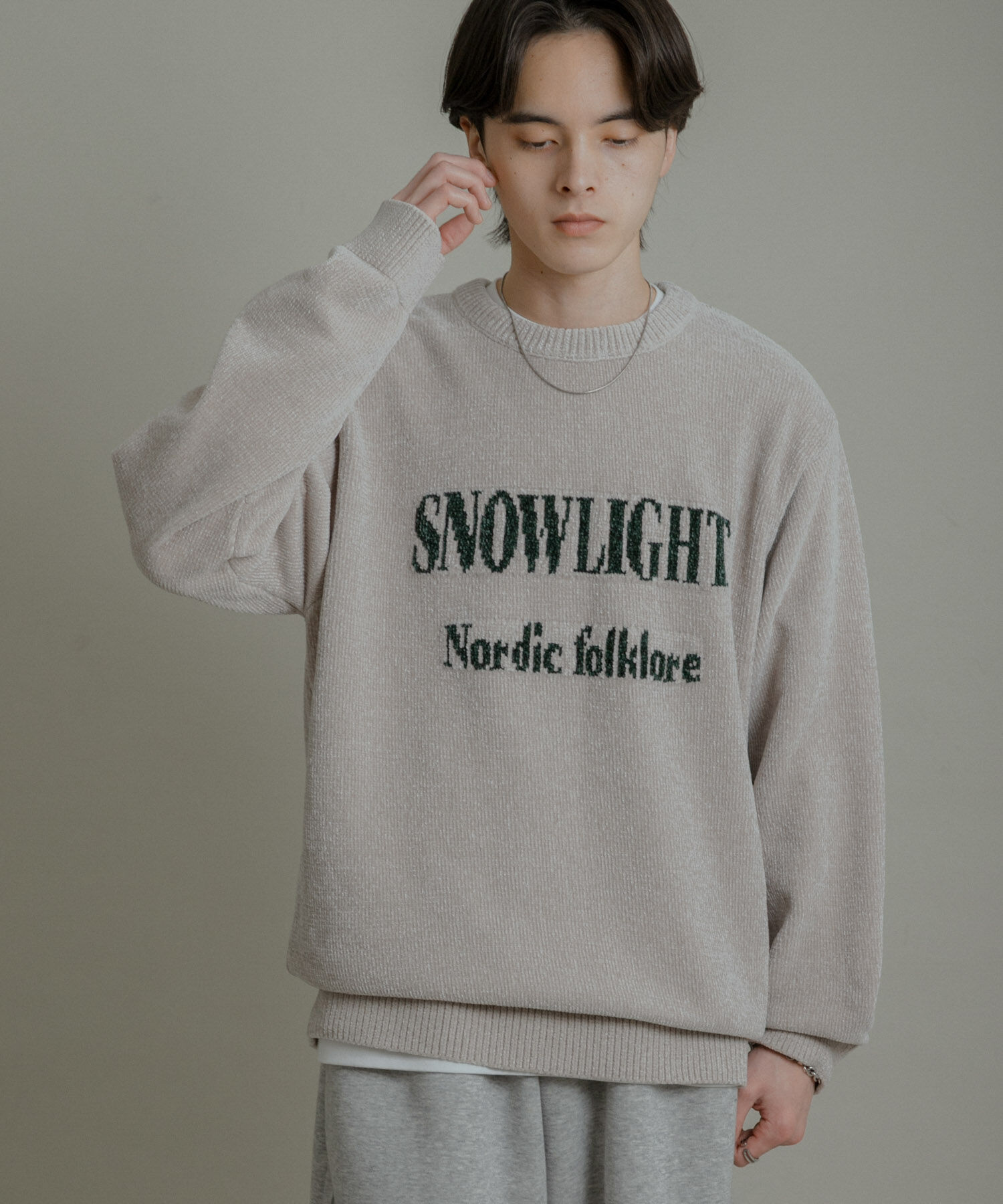 SENSE OF PLACE by URBAN RESEARCH「『洗濯可』モールロゴグラフィックニット」|ニット・セーター|