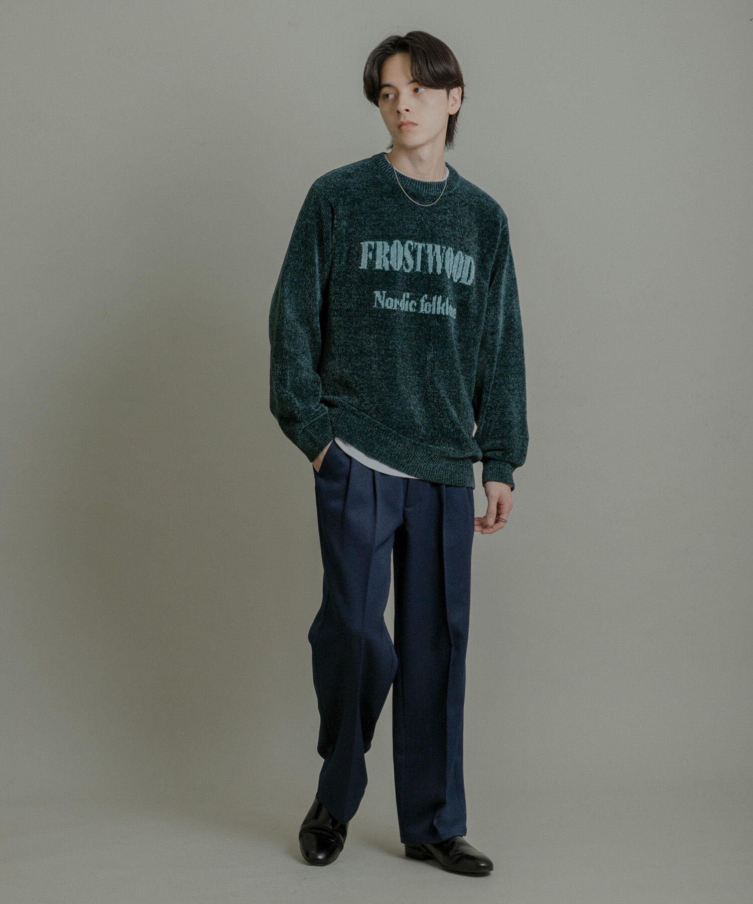 SENSE OF PLACE by URBAN RESEARCH「『洗濯可』モールロゴグラフィックニット」|ニット・セーター|