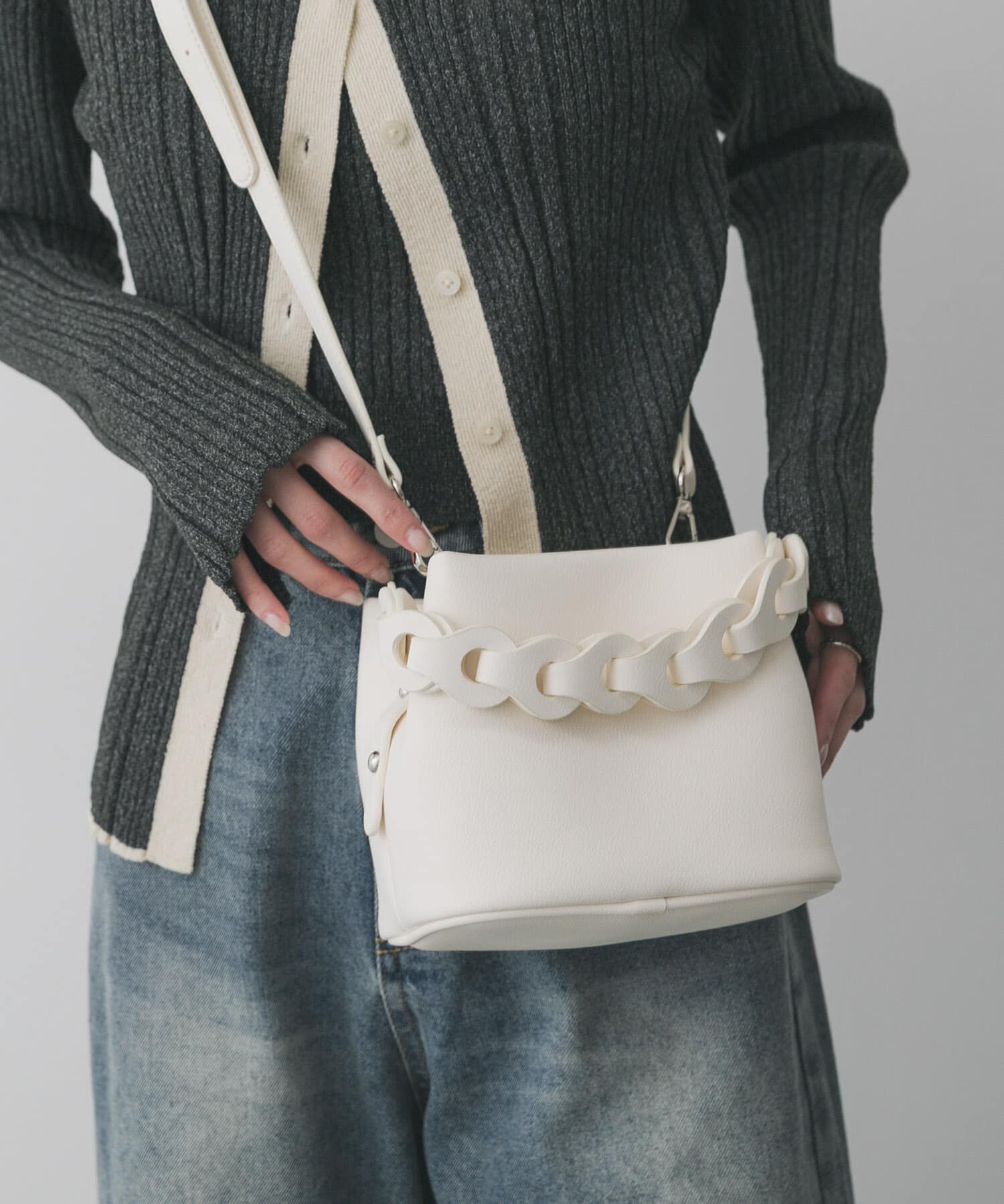 SENSE OF PLACE by URBAN RESEARCH「チェーンハンドルパフバッグ」|ショルダー・メッセンジャー|