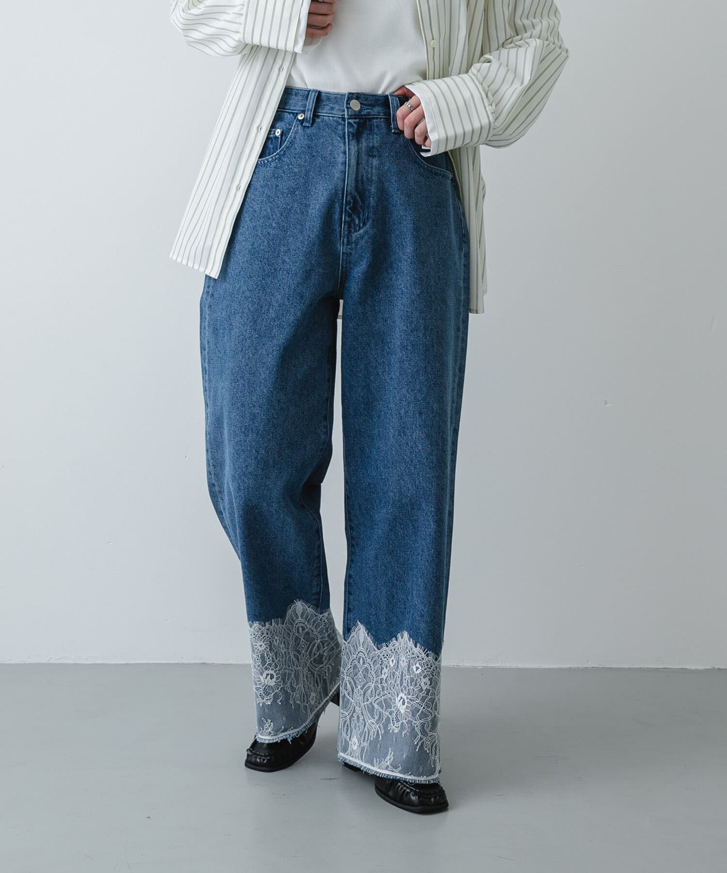 SENSE OF PLACE by URBAN RESEARCH「レースドッキングデニムパンツ」|その他|