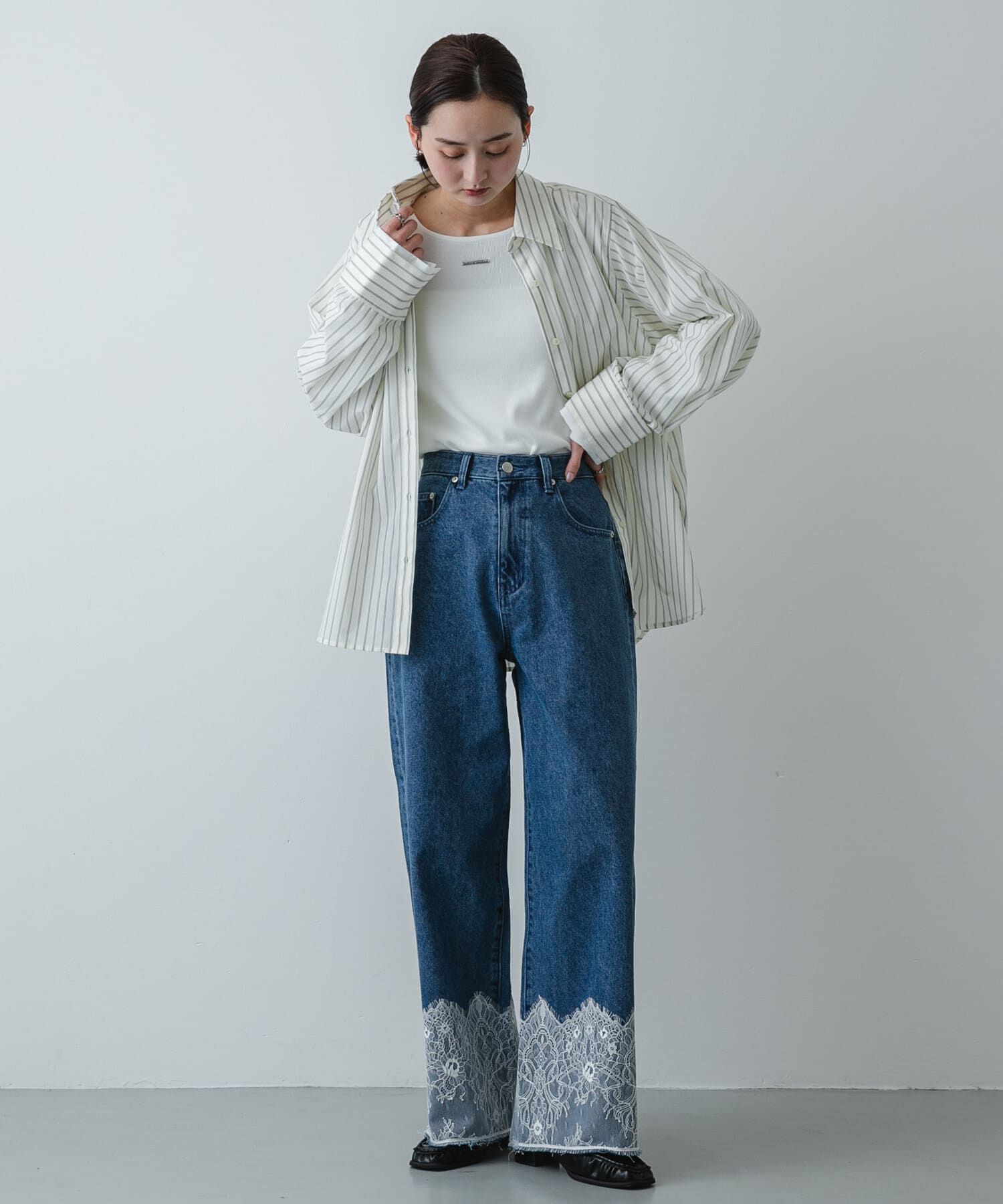 SENSE OF PLACE by URBAN RESEARCH「レースドッキングデニムパンツ」|その他|