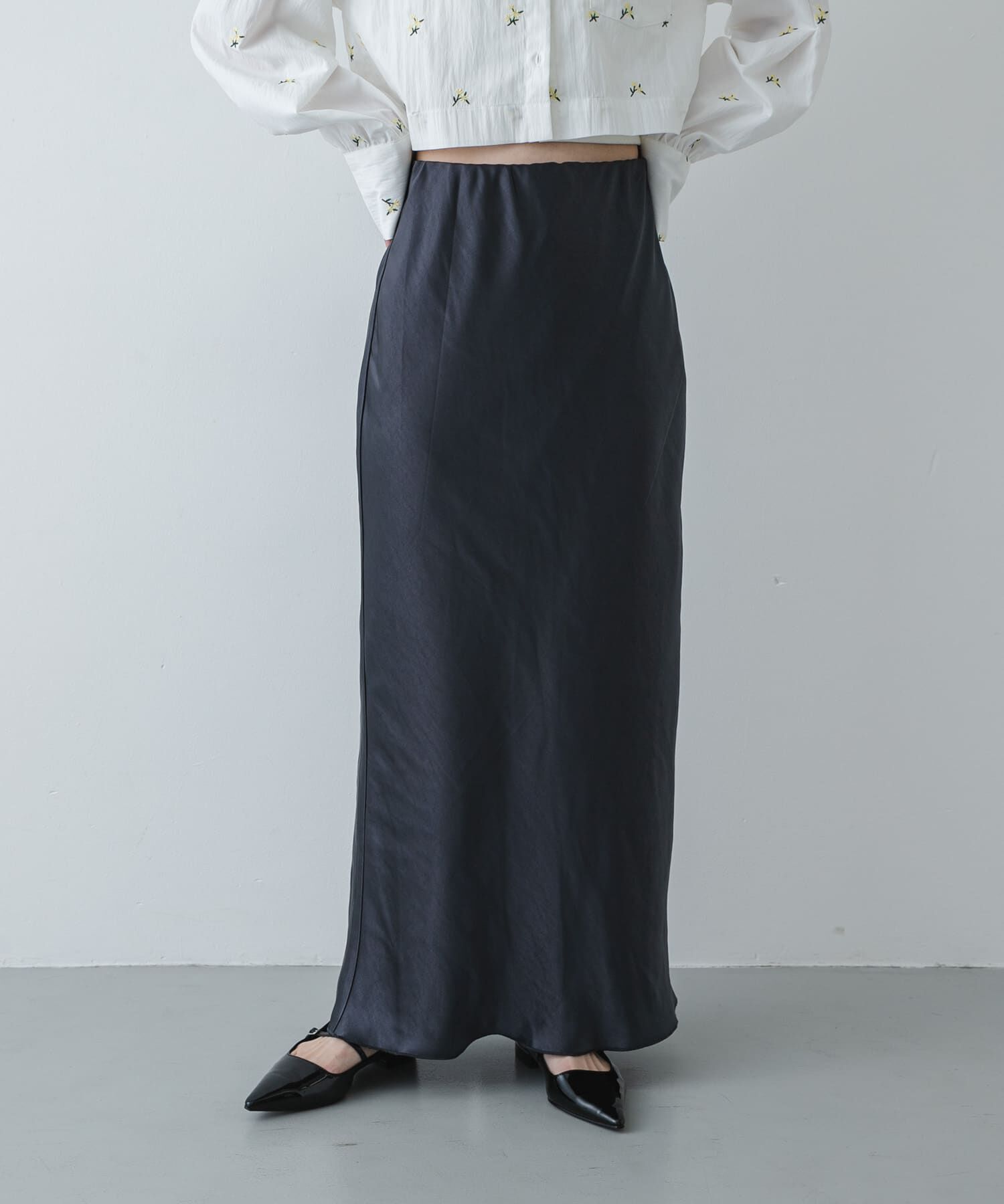 SENSE OF PLACE by URBAN RESEARCH「サテンアイラインスカート」|スカート|