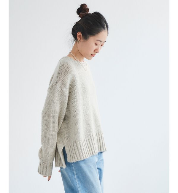  「ラメワイドシルエットクルーネックニット」|ニット・セーター|