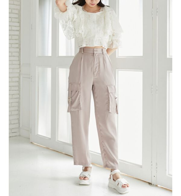 MAJESTICLEGON「サテンカーゴパンツ」|カーゴ|