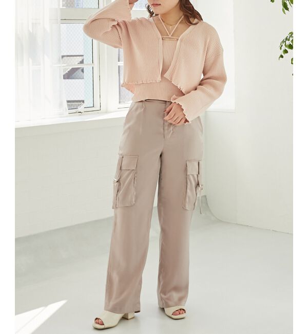 MAJESTICLEGON「サテンカーゴパンツ」|カーゴ|