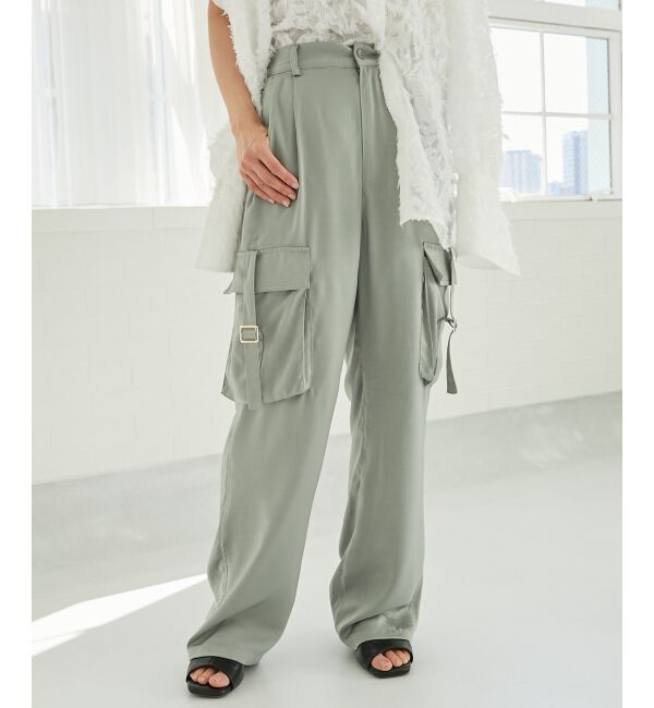 MAJESTICLEGON「サテンカーゴパンツ」|カーゴ|