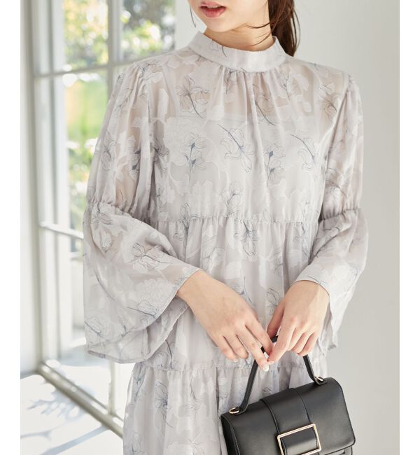 MAJESTICLEGON「フラワープリントジャカードワンピース」|ワンピース|