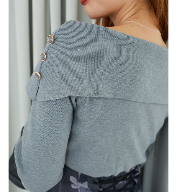 MAJESTICLEGON「フラワーオフショルドッキングワンピ」|ワンピース|