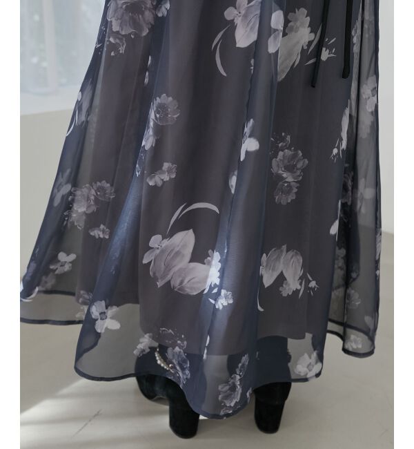 MAJESTICLEGON「フラワーオフショルドッキングワンピ」|ワンピース|