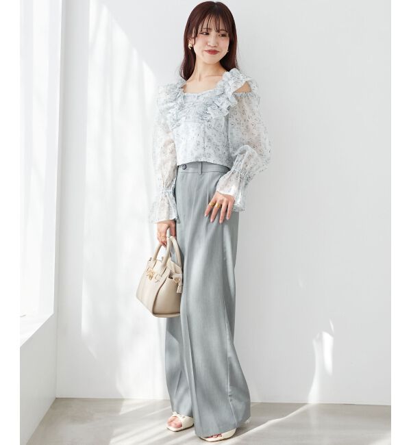  「センタープレスタックワイドパンツ」|その他|