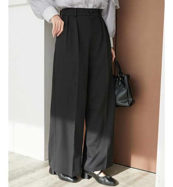 「センタープレスタックワイドパンツ」|その他|