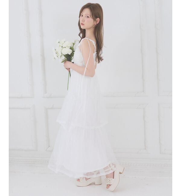  「チェーン付きキラキラキャミワンピ」|ワンピース|