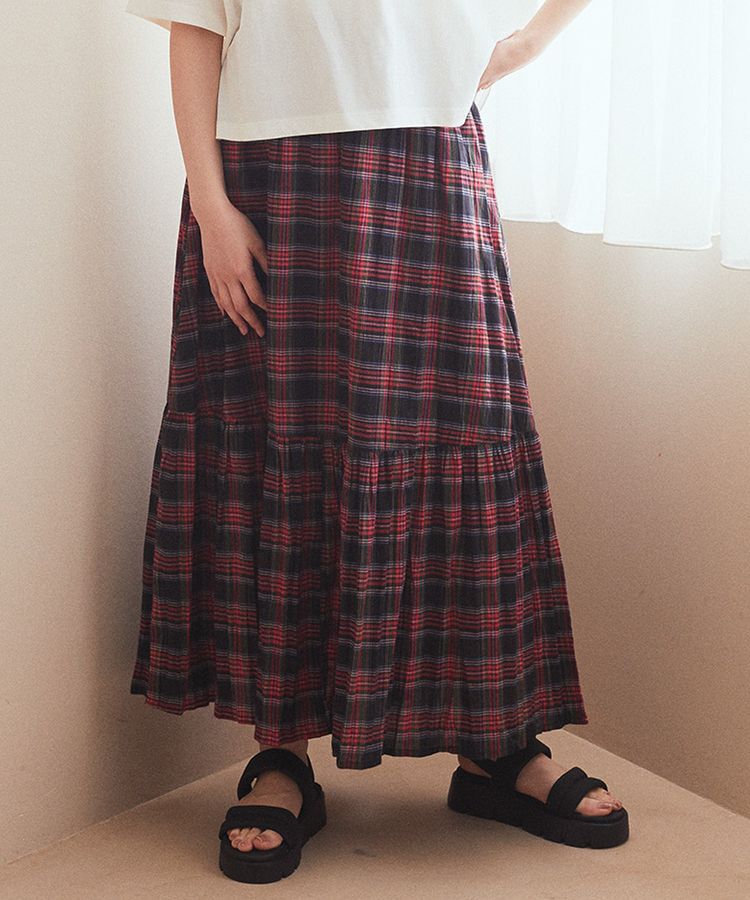 earth music&ecology「クリンクルスカート」|フレア|