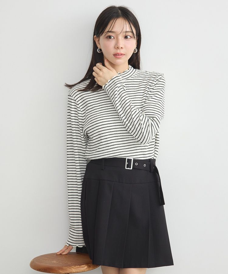 earth music&ecology「ランダムチェーンリブハイネックプルオーバー」|Tシャツ・カットソー|