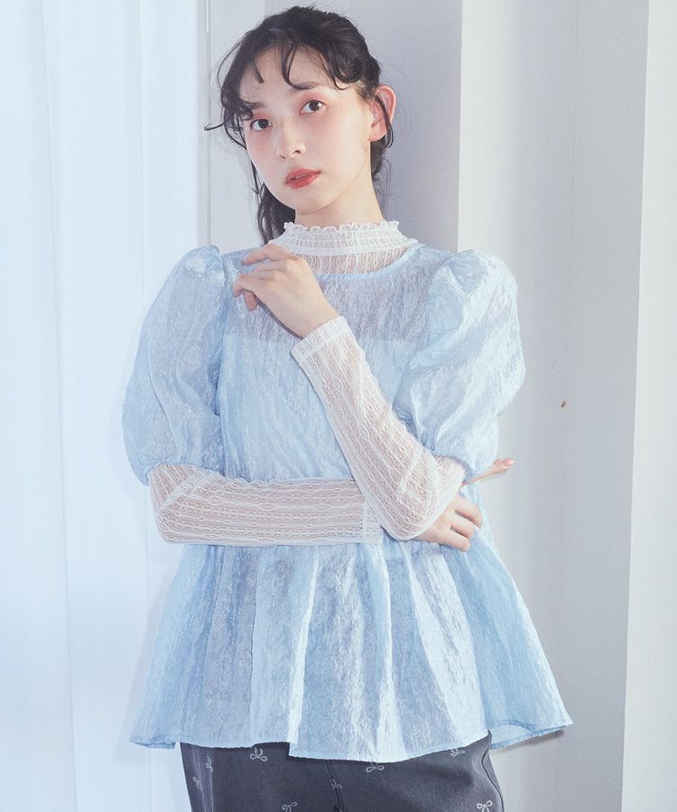 earth music&ecology「シアージャガードペプラムチュニック」|チュニック|Sax