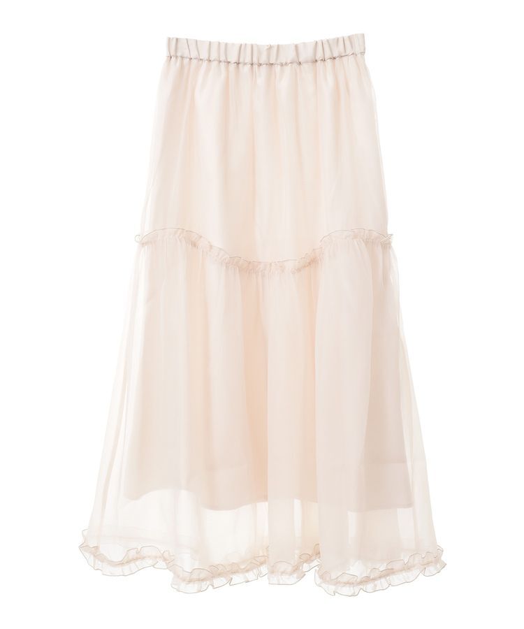 earth music&ecology「オーガンジーフリルヘムスカート」|フレア|