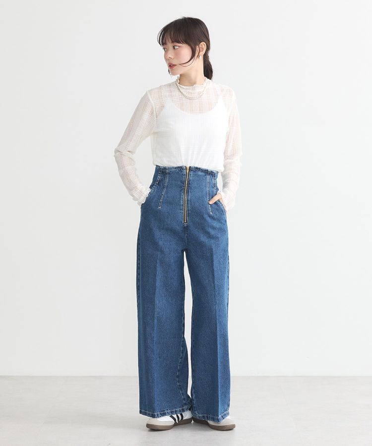 earth music&ecology「シアーチェックプルオーバー」|Tシャツ・カットソー|