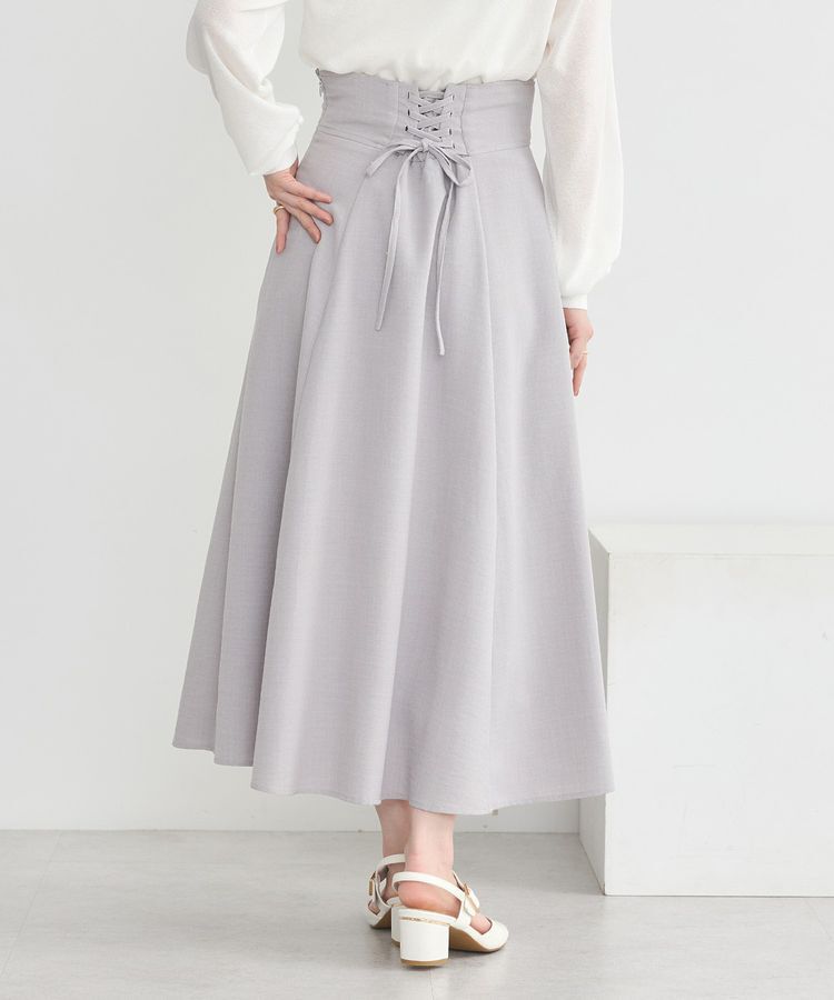 earth music&ecology「バックレースアップスカート」|フレア|