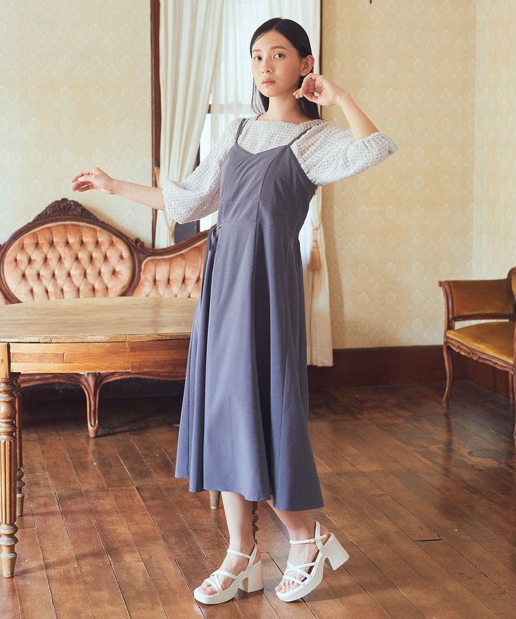 earth music&ecology「サイドリボンラップ風キャミワンピース」|ワンピース|