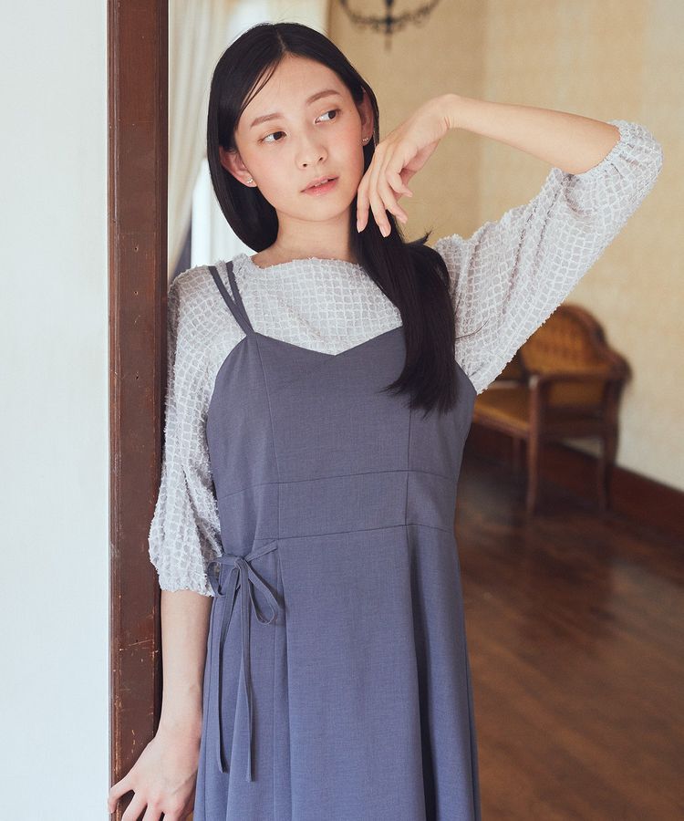 earth music&ecology「サイドリボンラップ風キャミワンピース」|ワンピース|