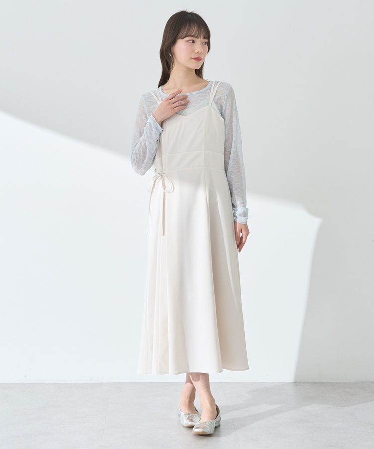 earth music&ecology「サイドリボンラップ風キャミワンピース」|ワンピース|