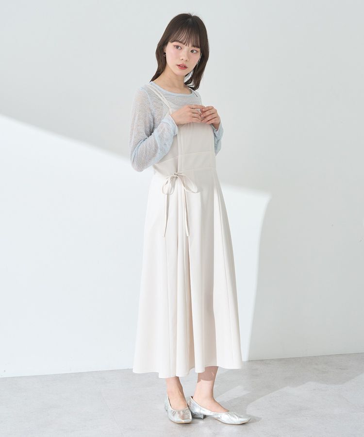 earth music&ecology「サイドリボンラップ風キャミワンピース」|ワンピース|