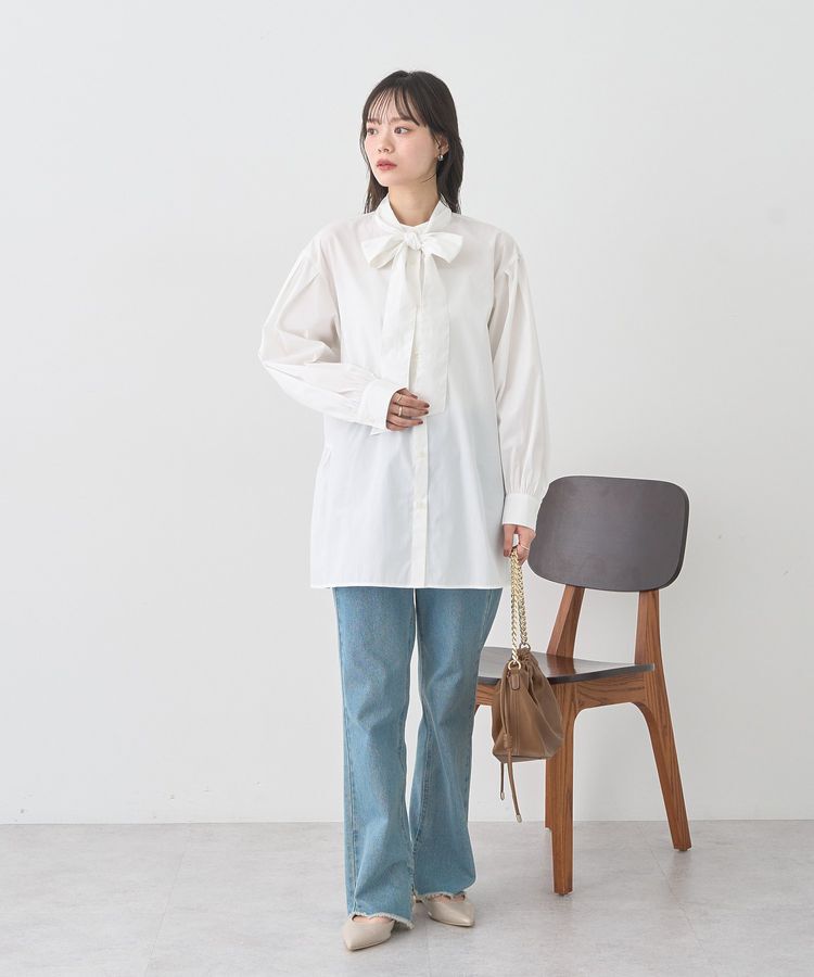 earth music&ecology「カットオフフレアデニムパンツ」|デニム|