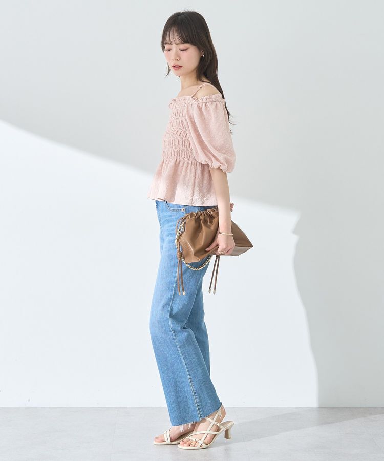 earth music&ecology「2wayオフショルジャガードブラウス」|シャツ・ブラウス|