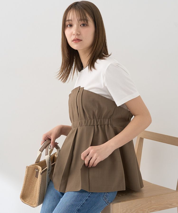 earth music&ecology「ビスチェドッキングプルオーバー」|Tシャツ・カットソー|Mocha