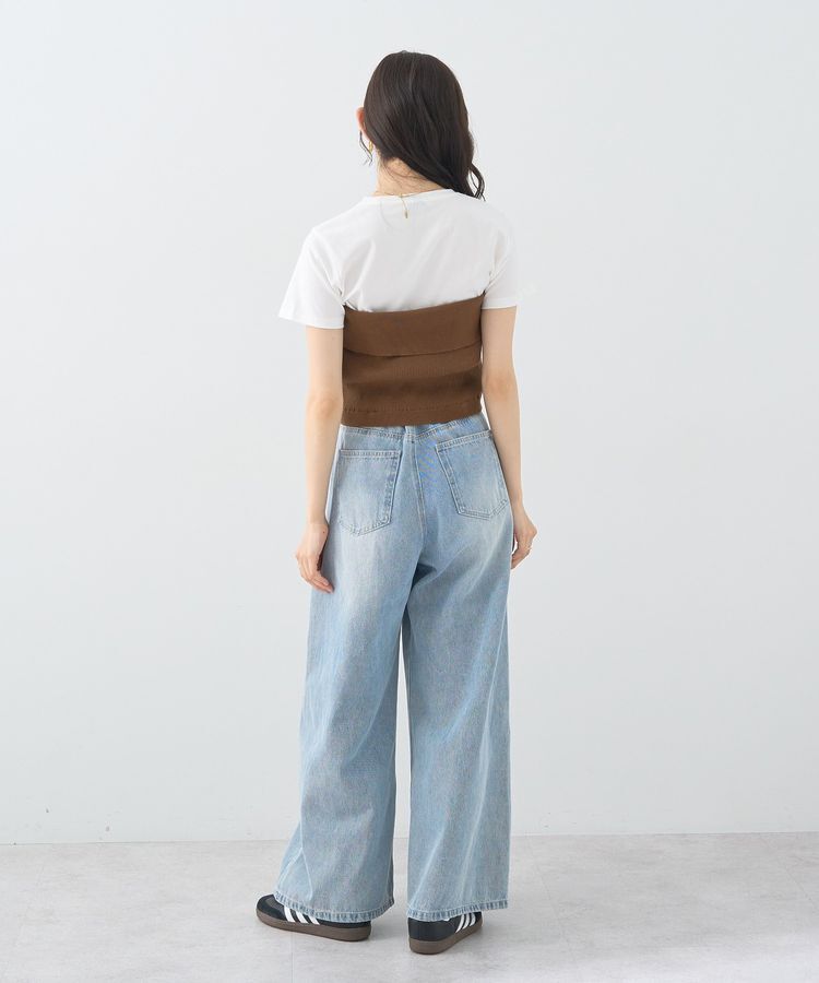 earth music&ecology「SET2点コンパクトTEE＋マルチwayニットビスチェ」|Tシャツ・カットソー|