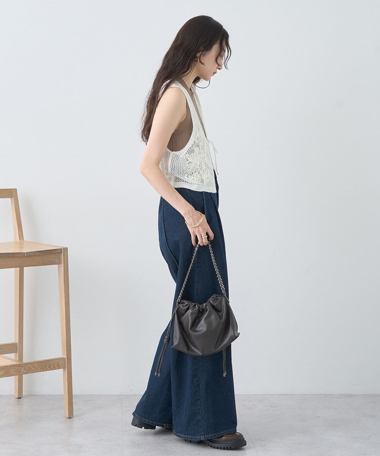 earth music&ecology「ランダムリブノースリーブニット」|ニット・セーター|