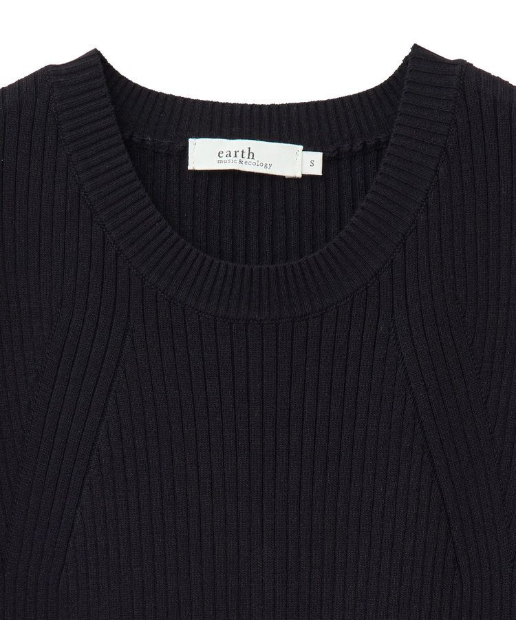 earth music&ecology「ランダムリブノースリーブニット」|ニット・セーター|