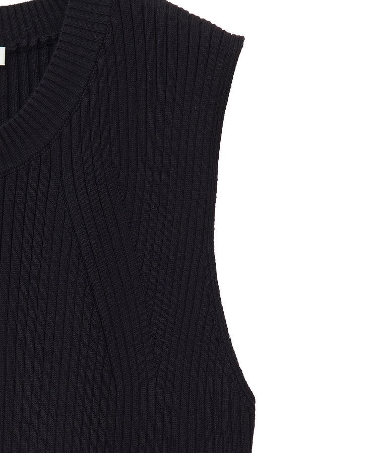 earth music&ecology「ランダムリブノースリーブニット」|ニット・セーター|