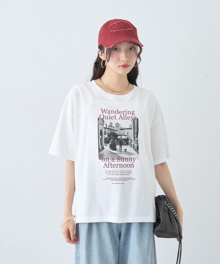 earth music&ecology「アソートプリントレギュラースリットTee」|Tシャツ・カットソー|