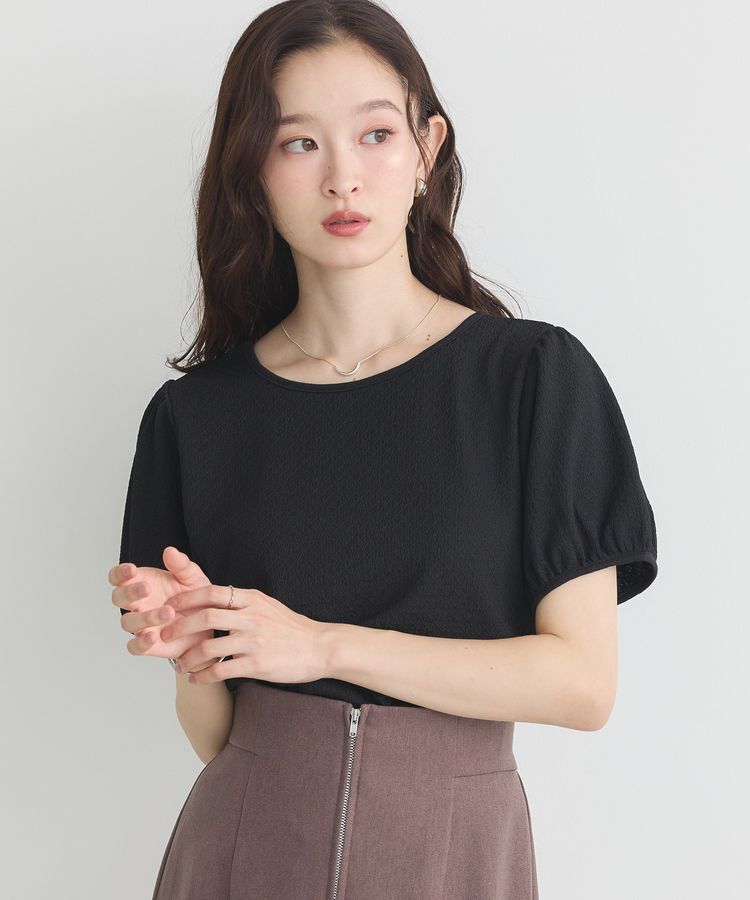 earth music&ecology「マルチウェイ配色リボンカットプルオーバー」|Tシャツ・カットソー|Black