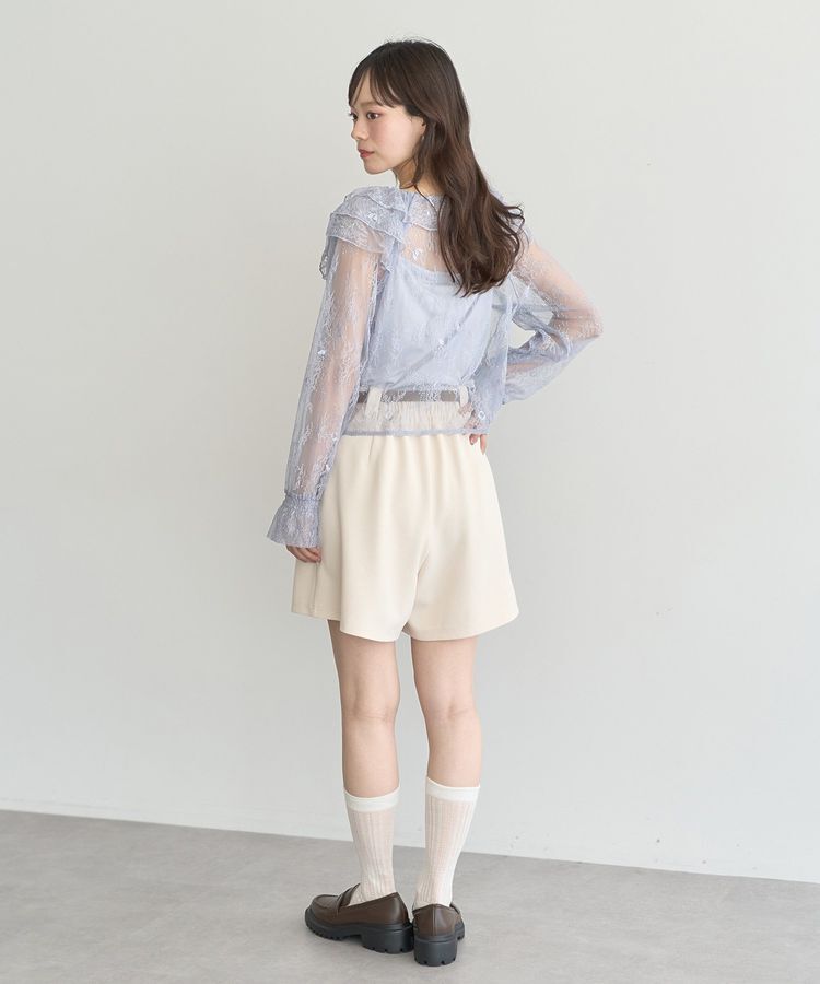 earth music&ecology「SET2点ラッフルレースブラウス＋キャミソール」|シャツ・ブラウス|