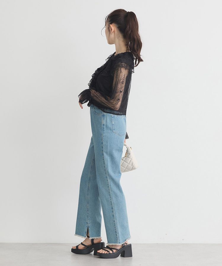 earth music&ecology「SET2点ラッフルレースブラウス＋キャミソール」|シャツ・ブラウス|