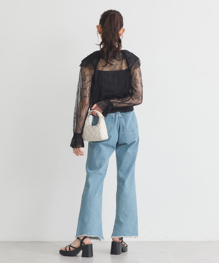 earth music&ecology「SET2点ラッフルレースブラウス＋キャミソール」|シャツ・ブラウス|